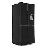 Hisense 431 Litre American Fridge Freezer - Black