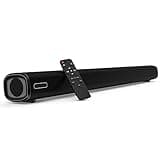 Vili Nice Soundbar, 50W Bluetooth Soundbar for TV, Wireless and Wired Options, PC Soundbar Wireless Bluetooth 5.0, Wall Mountable, Remote Control, USB, Optical, RCA Cable Included