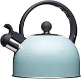 KitchenCraft Living Nostalgia Stove Top Kettle, Whistling, Induction, Metal, 1.3 Litre, Vintage Blue