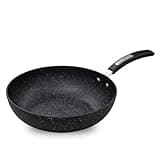 Scoville Neverstick 28cm Wok - Non-Stick, Stir-Fry Pan, Stainless Steel Base, Anti-Scratch, Black