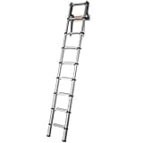 YOUNGMAN 301000 Telescopic Loft Ladder Aluminium 2.6 Metres / 8.53 Feet, Silver, 86 x 48 x 12 cm