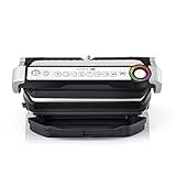 Tefal OptiGrill+ GC713D40 Intelligent Health Grill, 6 Automatic Settings, Stainless Steel, 2000W, 4-6 Portions, 14.57 x 14.17 x 6.5 cm