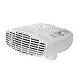 BLACK+DECKER BXSH37005GB Fan Heater, 2 Heat Settings, 1 Fan Setting, Adjustable Thermostat, 2KW, White