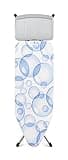 Brabantia - Ironing Board C - Extra Large Steam Iron Rest - Adjustable in Height - Non-Slip Rubber Feet - Triple Layer Cotton Cover - Foldable XL Unit - Bubbles - 124x45 cm