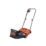 BLACK+DECKER Lawn Raker 600 W with Large Capacity Front Loading Grass Box and Heigh Adjustment System GD300-GB, Orange, 24x50x50 cm