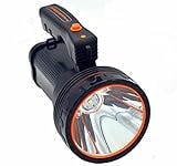 Ambertech 7000 Lumens Super Bright Rechargeable LED Torch with Sharp Edges to Prevent Insects Unisex-Youth, Black, 1