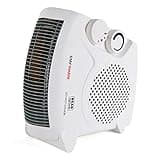 STAYWARM® 2000w Upright and Flatbed Fan Heater with 2 Heat Settings / Cool Blow Fan / Variable Thermostat / Frost Watch / Overheat Protection / BEAB Safety Approved / 3 YEAR WARRANTY - F2003WH - White