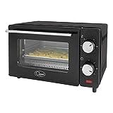 Quest 35409 Compact 9L Mini Oven/Temperature Controlled from 100-230° / 60 Minute Timer with Auto Shut Off / 650W / Tempered Glass Door / 36.5 cm x 28.5 cm x 22.1 cm, Black