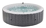 MSpa C-OM061 Ottoman (2021 Model) 6 Person 4+2 Portable Round Hot Tub Bubble Spa Inflatable Rattan Furniture Pattern Grey