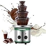 Huanyu 4-Tier Chocolate Fountain Large Fondue Sets for Chocolate Electric Chocolate Fountain Machine Chocolate Fondue Set for Party Wedding and Birthday