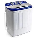 Display4top Portable Compact Mini Twin Tub Washing Machine and Spin Cycle w/Hose,3.6KG washer and dryer