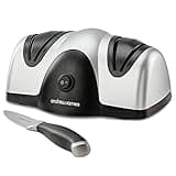 Andrew James Electric Knife Sharpener | Global Sharpner for Metal Kitchen Chefs Cooks Knives with 2 Grinding Wheels | Makes Sharpening Easy Work | Grinds Sharpens and Hones Blades