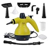 Quest Handheld Steam Cleaners / 2 Colours/Multi-Purpose/Portable / 1,000W / 0.25L Water Tank/Produces Steam Up To 130°C (Yellow)