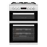 Beko 60cm Double Oven Gas Cooker - Silver