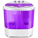 Display4top Electric Mini Portable Compact 3.6KG Capacity Washer Washing Machine Spin Dryer Laundry (Purple)