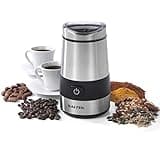 Salter EK2311 Electric Coffee & Spice Grinder – Stainless Steel Blade, 60g Coffee Bean/Dry Herb Mill, One-Touch Operation, Fast Grinding Machine For Nuts, Seeds, Transparent Lid, Multipurpose, 200W