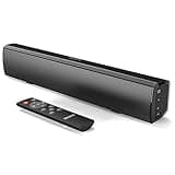 MAJORITY Bowfell | Bluetooth Sound Bar for TV | 50 Watt 2.0 Stereo Speaker Soundbar | Optical, RCA, USB, MP3 & AUX Input | 38cm | Custom EQ Settings & Remote Control (Black)