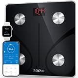 RENPHO Scales for Body Weight, Digital Bathroom Scales with High Precision Sensors, Bluetooth Weighing Scales Body Composition Monitors with App, Elis 1