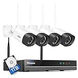 Hiseeu 【2K+2-Way Audio】 Wireless Security Camera System,8CH NVR Wireless CCTV Camera System,4x3 Megapixel Waterproof WiFi Camera,Night Vision,Motion Detect,Instant Alert,Phone&PC View,1TB HDD Include