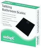 Aidapt Talking Bathroom Scale Ideal for Partially Sighted/Blind, Clearly announces weight (Black)