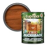 Cuprinol Ducksback 5 Year Waterproof for Sheds and Fences, 5 L - Autumn Gold