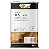 Everbuild Wood Preserver | Penetrates and Preserves for Long-Lasting Protection - Suitable for Sheds, Trellis, Pergolas and Gazebos - 5 Litre - Clear