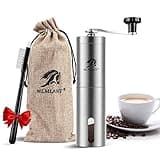 MLMLANT Manual Coffee Fine Grinder, Stainless Steel Bean Adjustable Ceramic Conical Burr Machine, Small Portable Hand Crank Mill, Perfect for Home, Camping and Travelling.