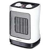 Pro Breeze® 2000W Ceramic Fan Heater - Electric Heater with Automatic Oscillation, Thermostat, 2 Heat Settings & Tip-Over Protection - Portable Heater for Home, Office, Study, Garage, Bathroom