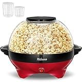 Yabano Popcorn Maker Machine, 5L Popcorn Popper, Nonstick Plate, Electric Stirring with Quick-Heat Technology, Cool Touch Handles, Healthy Less Fat, 800W