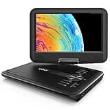 ieGeek 11.5" Portable DVD Player with SD Card/USB Port, 5 Hour Rechargeable Battery, 9.5" Eye-protective Screen, Support AV-IN/OUT, Region Free, Black