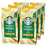 STARBUCKS Blonde Espresso Roast, Blonde Roast, Whole Bean Coffee, 200 g (Pack of 6)