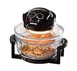 Daewoo Manual Air Fryer, Healthy Halogen For Baking, Roasting And Grilling, Cook Flavourful Food Without The Oil, 60 Minute Timer, All Round Viewing And Accessories Included, Family Sized, 17 Litres