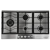 Russell Hobbs RH75GH601SS Stainless Steel 75cm Wide, 5 Burner Gas Hob, Free 2 Year Guarantee