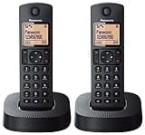 Panasonic KX-TGC312EB Digital Cordless Phone with Nuisance Call Blocker - Black, Pack of 2